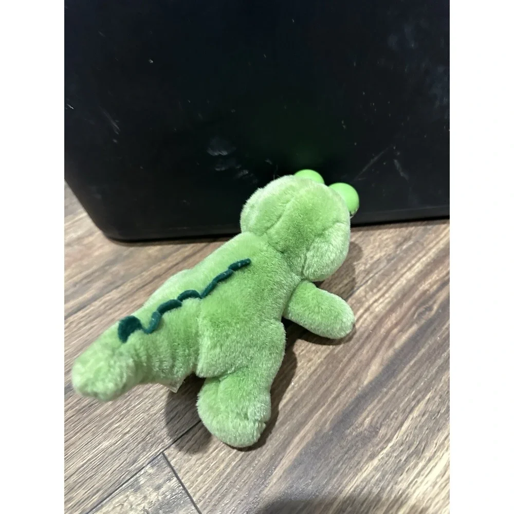 VGUC- Vintage-1988 Alligator Crocodile Plush Green Pink Baby‎ Applause